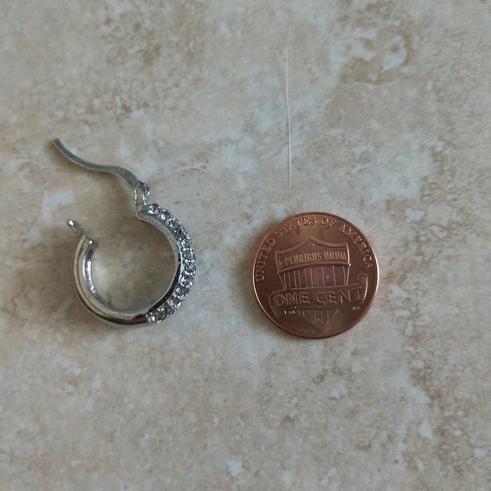 #5 Small glittery hoop earrings